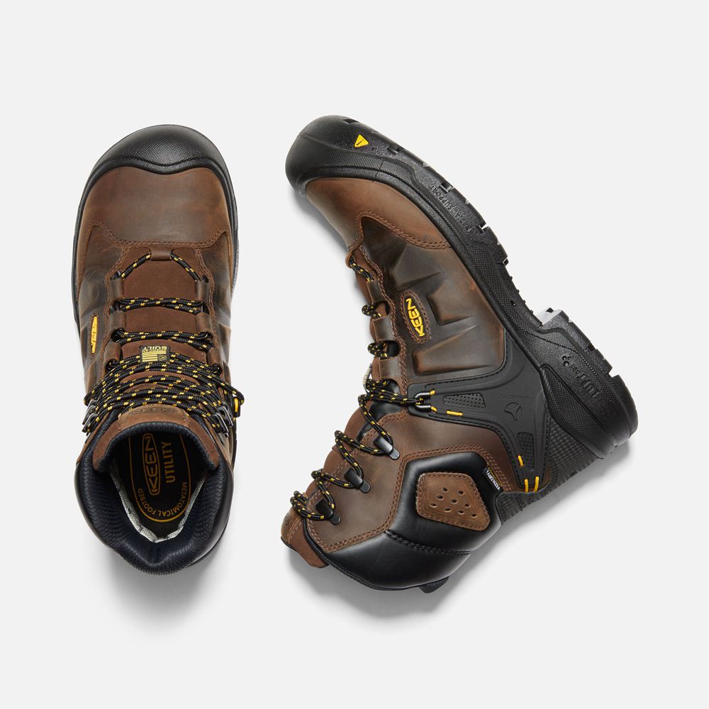 Botte de Travail Keen Homme Marron | Dover 8\" Insulated Waterproof (Carbon-Fiber Toe) | XYJCZ-6247